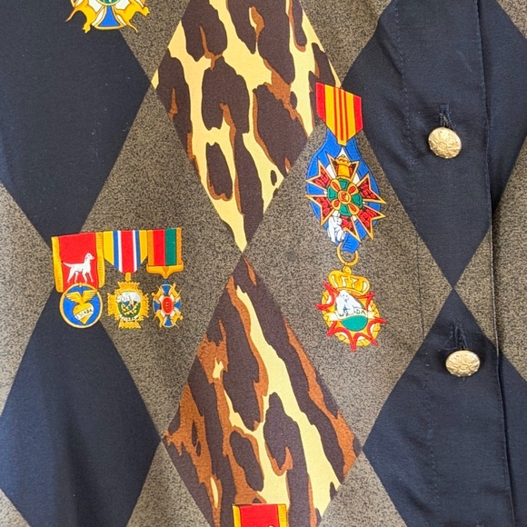 Vintage Escada 90’s Shirt with Leopard Argyle Print - Picture 4 of 14